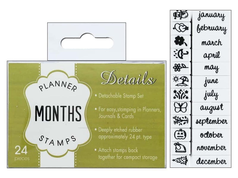 Contact USA CU-07991 Months Planner Stamp Set